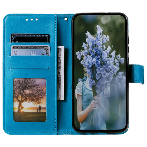 Flip case for Samsung Galaxy A35 5G, Mandala, blue