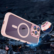 Case for iPhone 15 Pro, ERBORD Impact Guard, MagSafe, pink