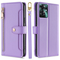 Flip case for Oppo Reno 11F 5G, Wallet Zipper Pocket, purple