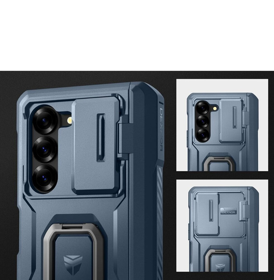 Armored case for Samsung Galaxy Z Fold 6 5G, Dexnor Full Body S-Pen Slot, blue