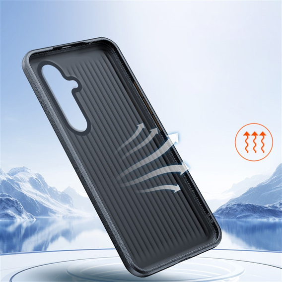 Leather case for Samsung Galaxy S25+ Plus, leather hybrid, grey