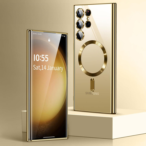 Case for Samsung Galaxy S23 Ultra, MagSafe Hybrid, gold