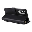 Crossbody Leather Wallet flip case for Samsung Galaxy S25 Edge, black