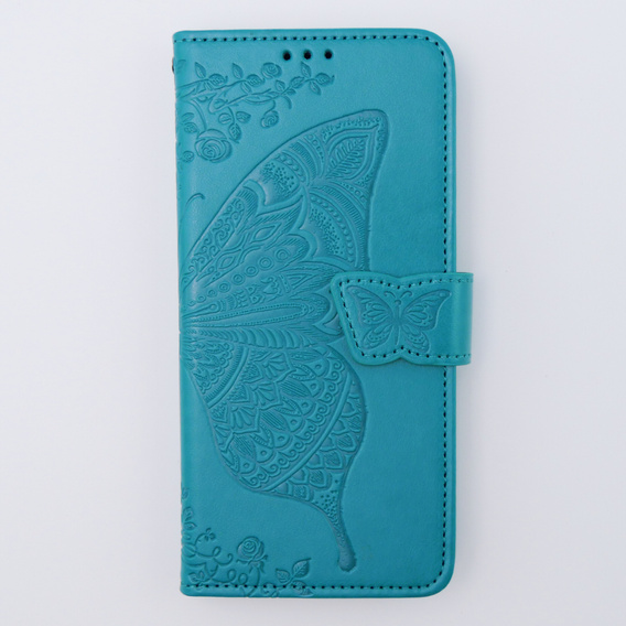 Flip case for Motorola Moto G54 5G, Butterfly, blue