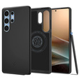 Spigen case for Samsung Galaxy S25 Ultra, Thin Fit Mag, black + 9H tempered glass