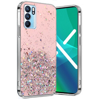 Case for OPPO Reno6 5G, Glittery, pink