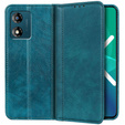 Flip case for Motorola Moto E13, Split Leather, green