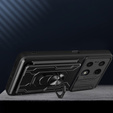 Armored case for Xiaomi Redmi Note 13 Pro 4G / Xiaomi Redmi Note 14S / Xiaomi Poco M6 Pro 4G, Camera Slide Card Slot, black