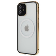 Magnetic Dual Glass MagSafe case for iPhone 12, gold
