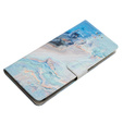 Flip case for Xiaomi Redmi Note 12S, Wallet Marble, blue