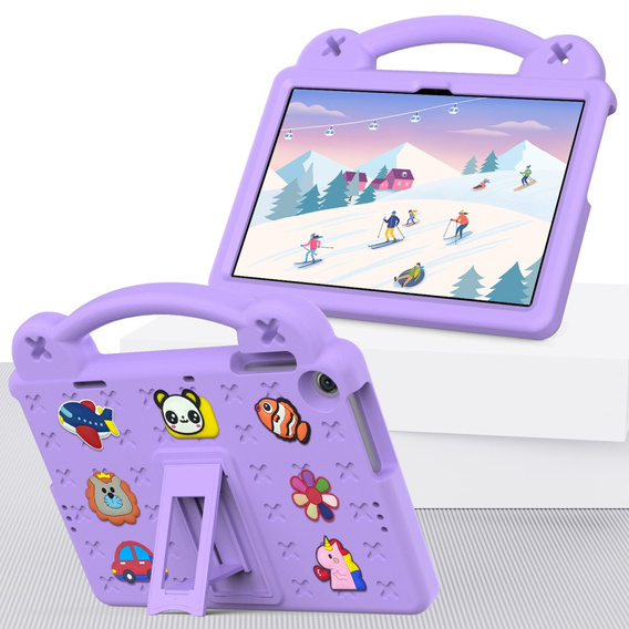 Children's case for Lenovo Tab M10 10.1 Gen 3 TB-328FU/TB-328XU, Cute Patterns, with stand, purple