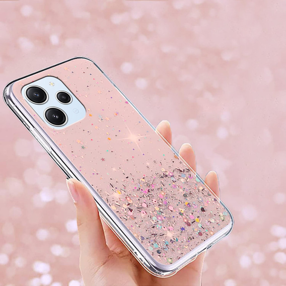 Case for Xiaomi Redmi 12, Glittery, pink