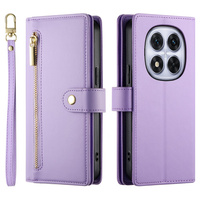 Flip case for Xiaomi Redmi Note 14 Pro 5G / Poco X7 5G, Wallet Zipper Pocket, purple