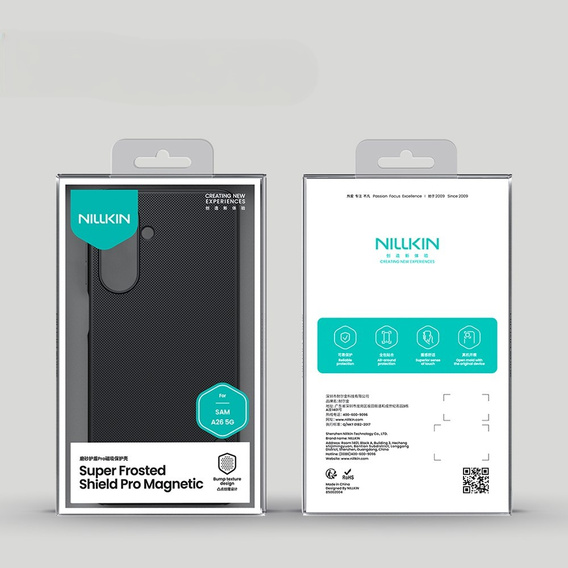 NILLKIN Case for Samsung Galaxy A26, Frosted Shield, for MagSafe, black