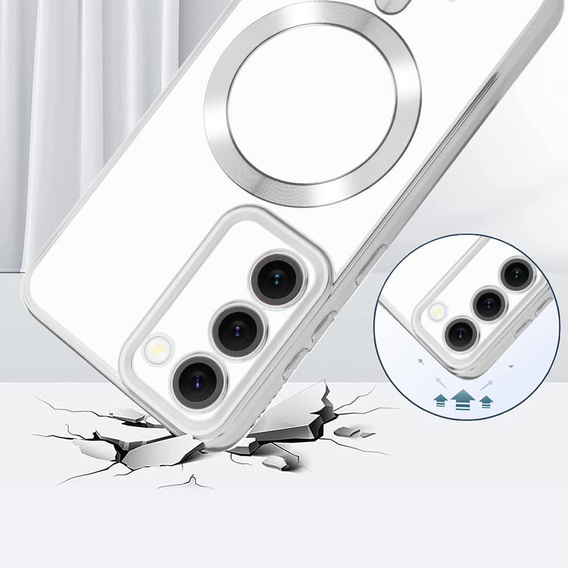 Case for Samsung Galaxy S23, Electro MagSafe, silver + Screen Glass