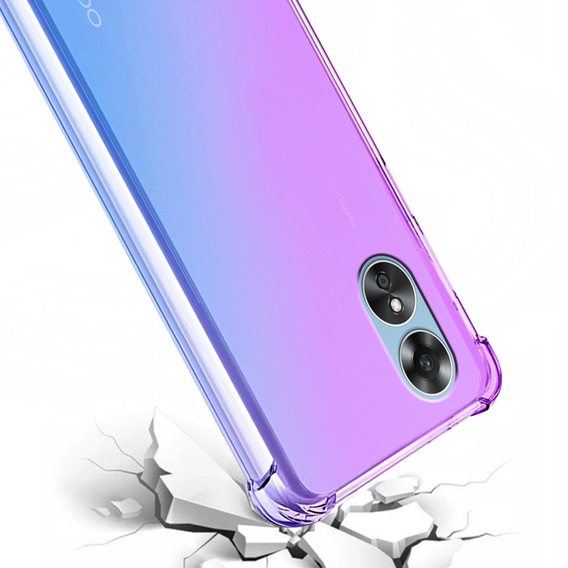 Case for Oppo A17, Gradient Dropproof, Purple / blue