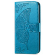 Flip case for Motorola Moto G84, Butterfly, blue