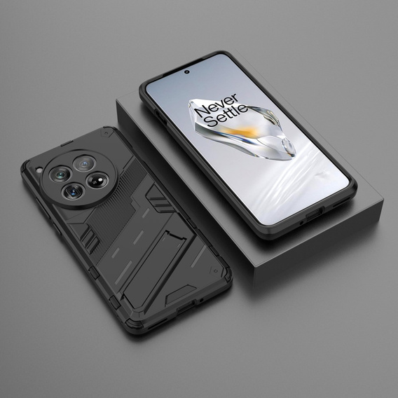 Case for OnePlus 12 5G, Military kickstand, black