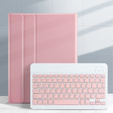 Case + keyboard iPad 10.2 7/8/9 gen 2019/2020/2021, Keyboard Cover Pen Slot, pink rose gold