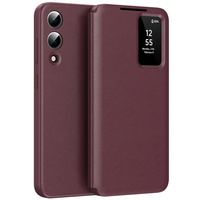 Flip case for Samsung Galaxy S25 Edge, Smart View Wallet, maroon