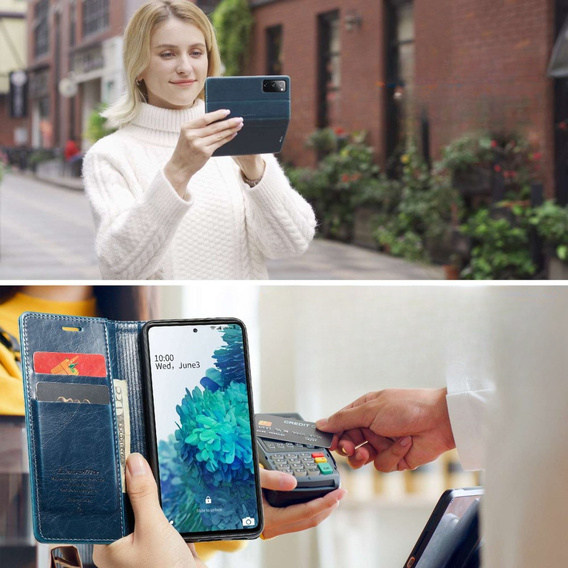 CASEME flip case for Samsung Galaxy S20 FE / 5G, Waxy Textublue, blue