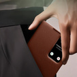 Qialino View Window leather flip case for Samsung Galaxy S26 Ultra, brown