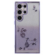 Case for Samsung Galaxy S24 Ultra, Glitter Flower, purple