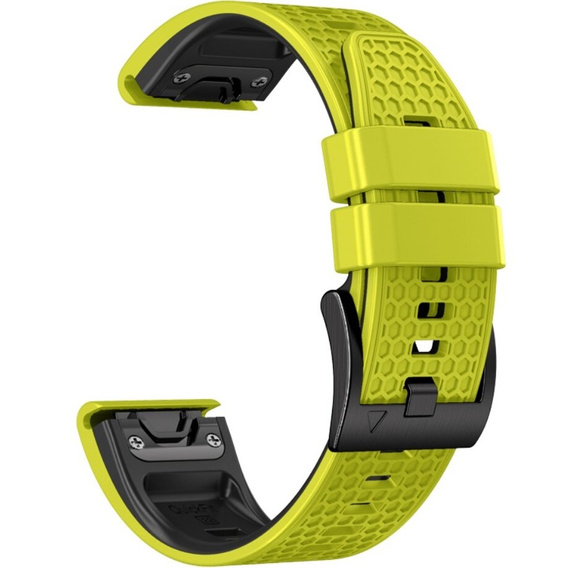 Silicone Strap for Garmin Fenix 7 / Forerunner 965 / 955 / 945 / 935, Yellow / Black