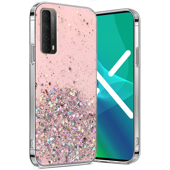 Case for Huawei P Smart 2021/Y7A, Glittery, pink