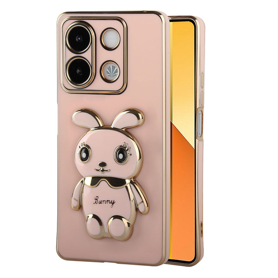 Case for Xiaomi Redmi Note 13 5G, Rabbit, pink + 9H Tempered Glass