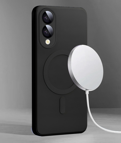 Case for Samsung Galaxy S25 Edge, Silicone Lite, black + 9H glass