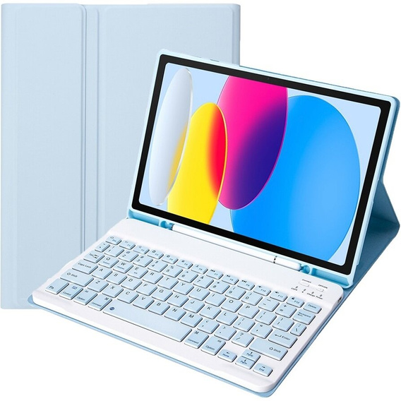 Case + keyboard iPad 10.9 2022 10 Gen, Pen Slot, blue