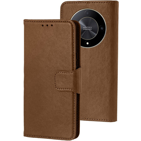 Flip case for Honor Magic 6 Lite 5G, Split Leather, brown