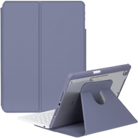 Keyboard case for iPad 11" 2025 A16 (11 gen.) / iPad 10.9" 2022 (10 gen.), Rotary 360° Leather, purple