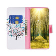 Flip case for Xiaomi Redmi 12 4G, Wallet, colorful tree, white