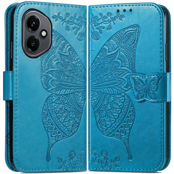 Flip case for Honor 400 5G, Butterfly, blue