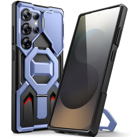 Case for Samsung Galaxy S25 Ultra Tongate MECH MagSafe Series - blue + 9H Tempered Glass