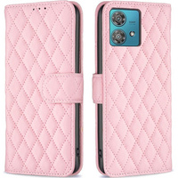 Flip case for Motorola Edge 40 Neo, Wallet, BINFEN COLOR, pink