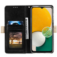Flip case for Samsung Galaxy A35 5G, Wallet Pocket Zipper Lace, black