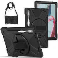 Armored Case for Lenovo Tab P11 Pro Gen 2 TB132FU TB132XU 11.2", protective 360 with stylus slot, black