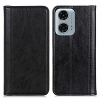 Flip case for Motorola Moto G04 / G24 / G24 Power, Split Leather, black