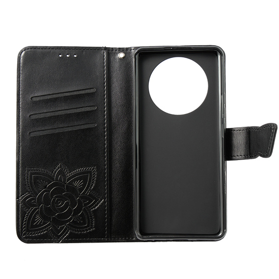 Flip case for Realme 11 Pro / 11 Pro +, Butterfly, black