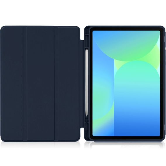 Case for Samsung Galaxy Tab S10 FE+ Plus, Smartcase with stylus space, dark blue
