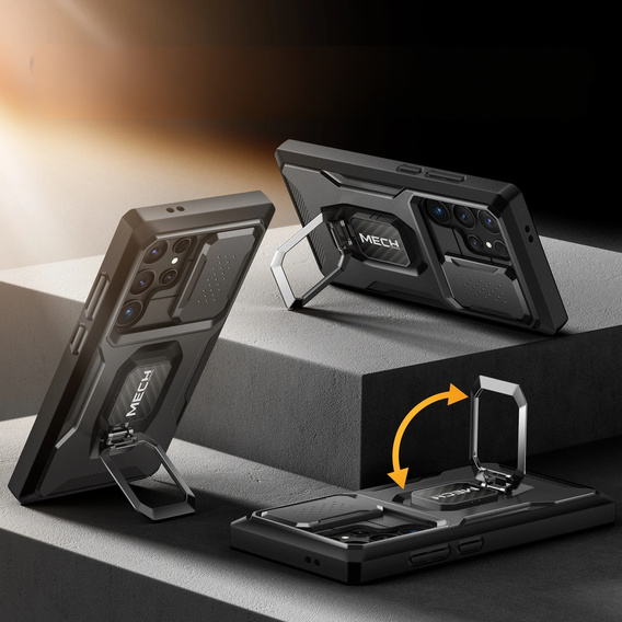 Case for Samsung Galaxy S24 Ultra, Tongate MECH, black