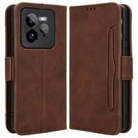 Flip case for Realme GT 7 Pro, Card Slot, brown
