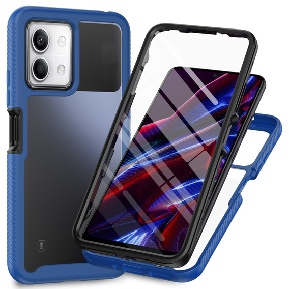 Case for Xiaomi Redmi Note 13 5G, Shockproof, with film, blue