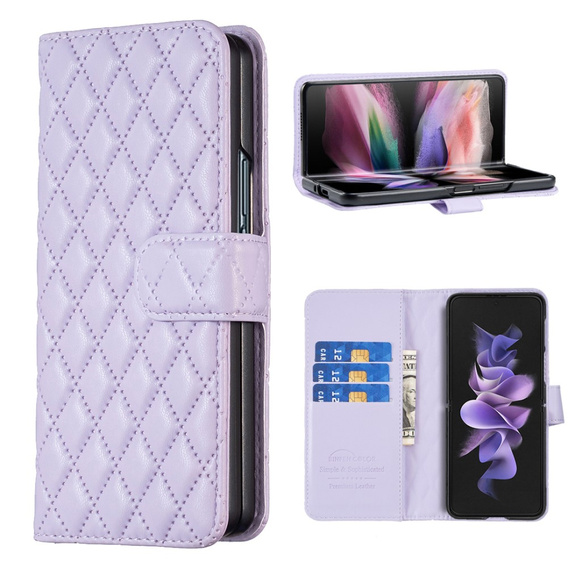 Flip case for Samsung Galaxy Z Fold6 5G, Wallet, BINFEN COLOR, purple