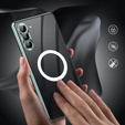 Magnetic Dual Glass MagSafe case for Samsung Galaxy S24+ Plus, green