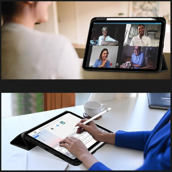 Case for Apple iPad Air 11" 6 gen. 2024 (A2902, Smartcase Hybrid, with stylus space, black