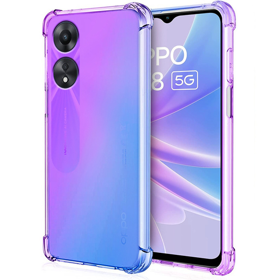 Case for Oppo A78 5G, Gradient Dropproof, Purple / blue